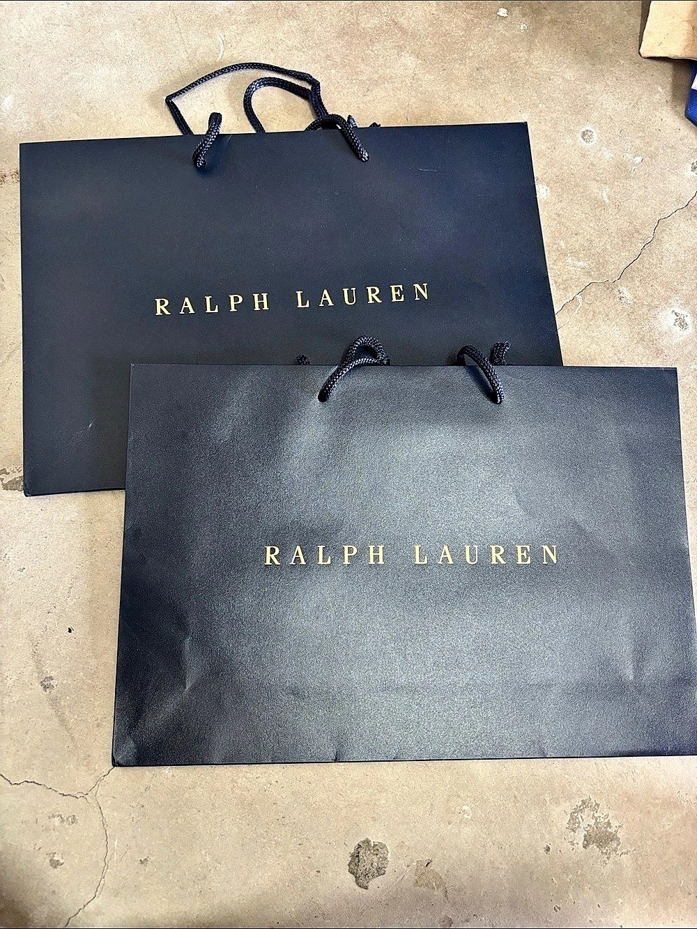 Ralph Lauren Gift Shopping Bags Black Set of 2